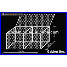 Galvanizado hexagonal malla de alambre de la caja del gabion (fábrica grande y exportador)